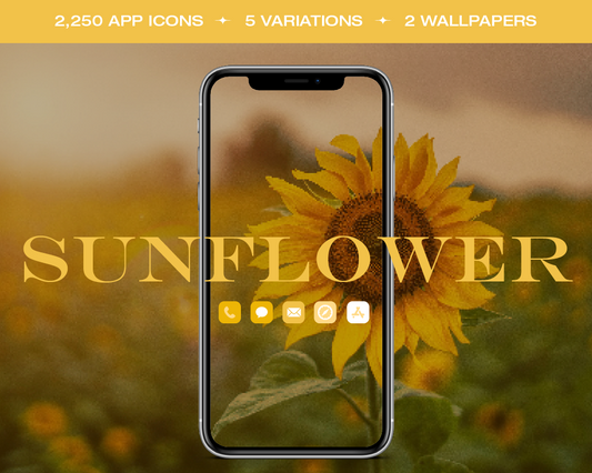 Sunflower Yellow App Icon Pack for iOS