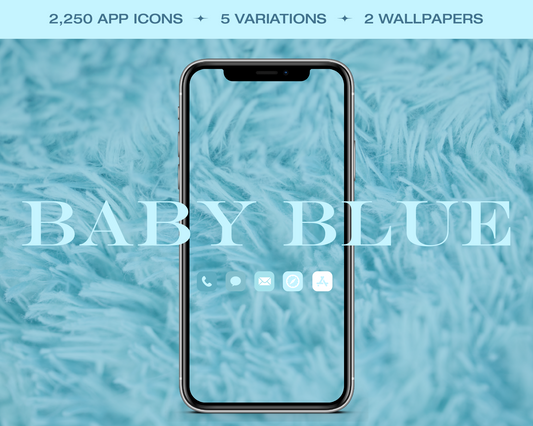 Baby Blue App Icon Pack for iOS