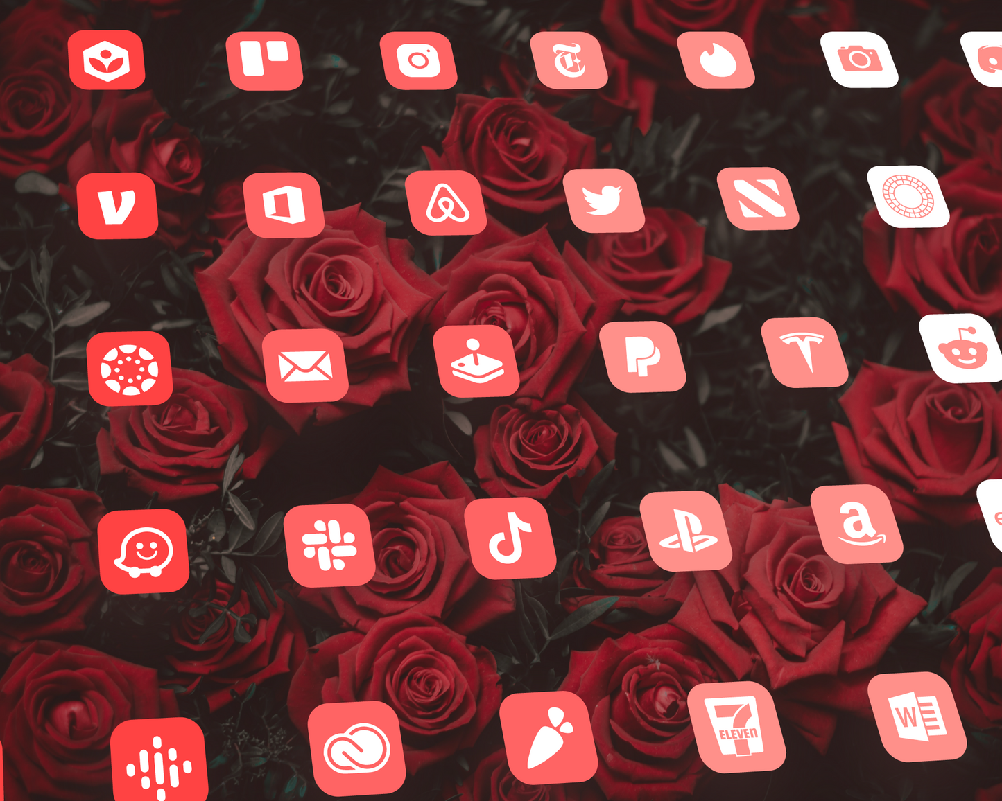 Rose Red App Icon Pack for iOS